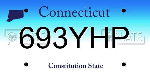 693YHP Connecticut License Plate
