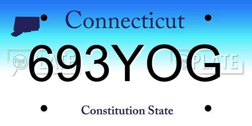 693YOG Connecticut License Plate