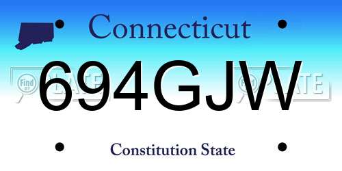 694GJW Connecticut License Plate