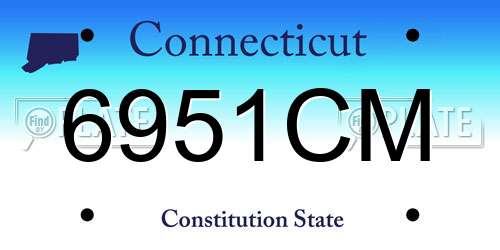 6951CM Connecticut License Plate