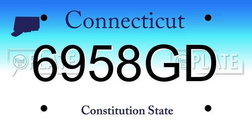 6958GD Connecticut License Plate