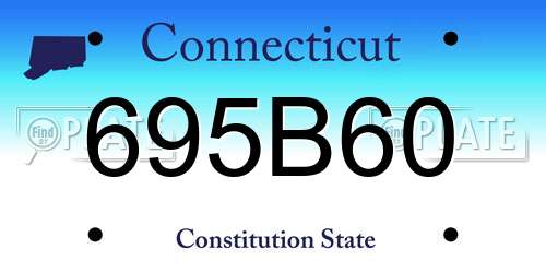 695B60 Connecticut License Plate