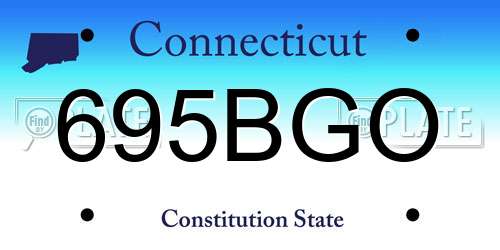 695BGO Connecticut License Plate