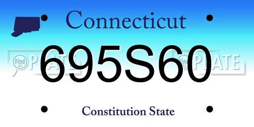 695S60 Connecticut License Plate