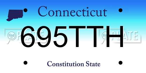 695TTH Connecticut License Plate