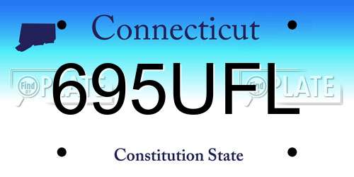 695UFL Connecticut License Plate