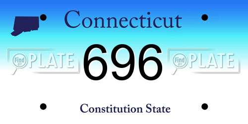 696 Connecticut License Plate