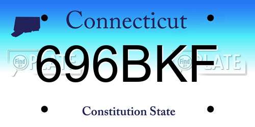 696BKF Connecticut License Plate