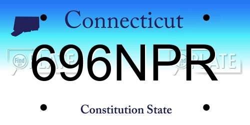 696NPR Connecticut License Plate