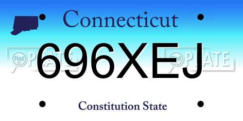 696XEJ Connecticut License Plate
