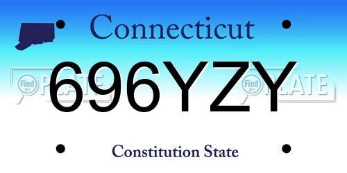 696YZY Connecticut License Plate
