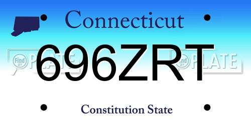 696ZRT Connecticut License Plate