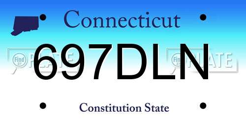 697DLN Connecticut License Plate