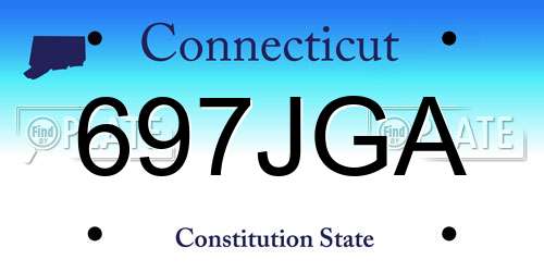 697JGA Connecticut License Plate