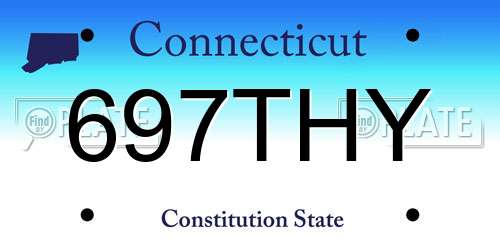 697THY Connecticut License Plate