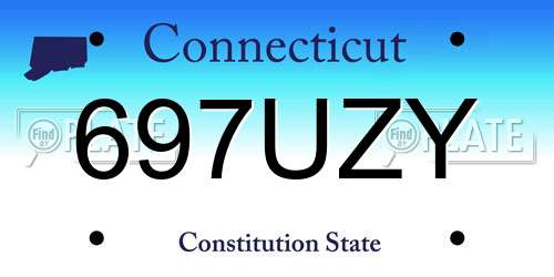 697UZY Connecticut License Plate