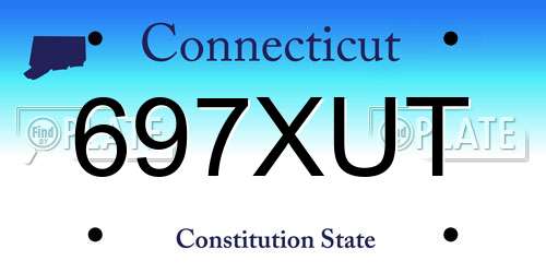 697XUT Connecticut License Plate