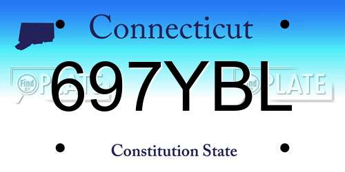 697YBL Connecticut License Plate