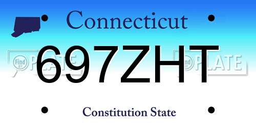 697ZHT Connecticut License Plate