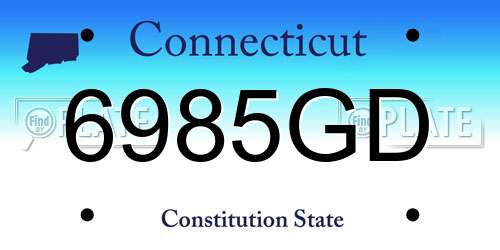 6985GD Connecticut License Plate