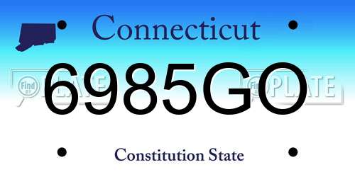 6985GO Connecticut License Plate