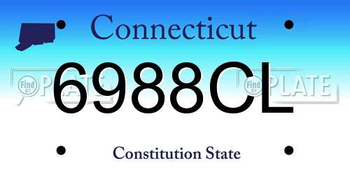 6988CL Connecticut License Plate