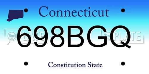 698BGQ Connecticut License Plate
