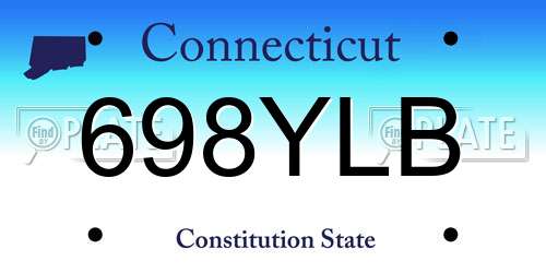 698YLB Connecticut License Plate