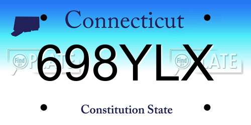 698YLX Connecticut License Plate