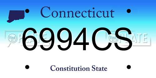 6994CS Connecticut License Plate