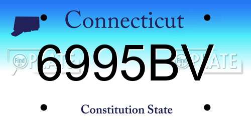 6995BV Connecticut License Plate