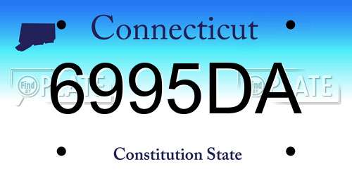 6995DA Connecticut License Plate