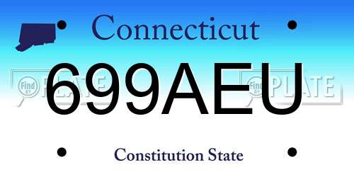 699AEU Connecticut License Plate