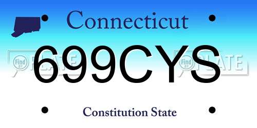 699CYS Connecticut License Plate
