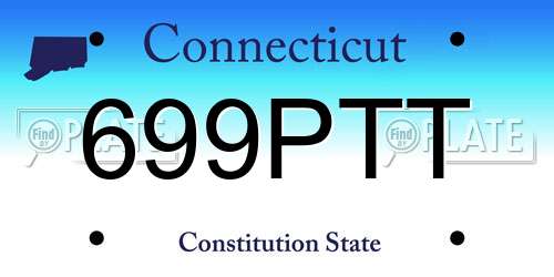 699PTT Connecticut License Plate