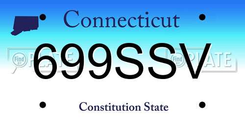 699SSV Connecticut License Plate