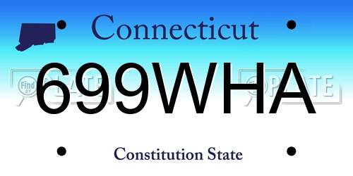 699WHA Connecticut License Plate