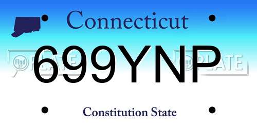 699YNP Connecticut License Plate