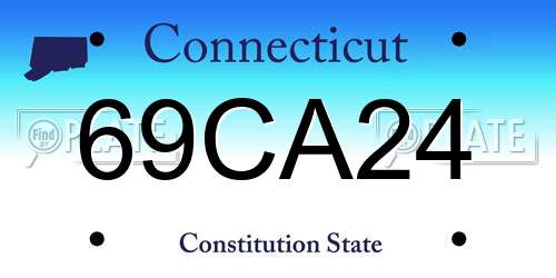 69CA24 Connecticut License Plate