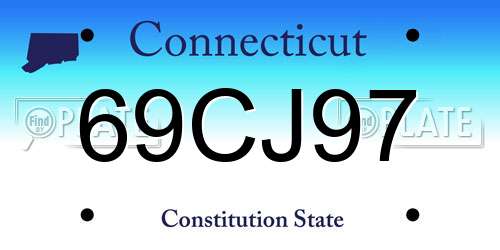 69CJ97 Connecticut License Plate