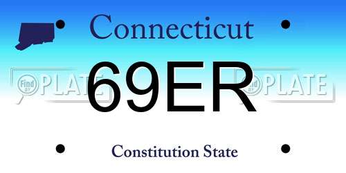 69ER Connecticut License Plate