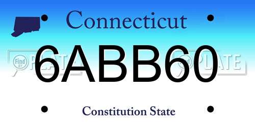 6ABB60 Connecticut License Plate