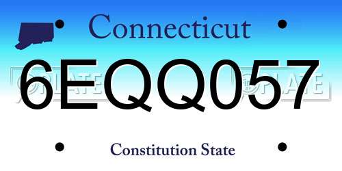 6EQQ057 Connecticut License Plate