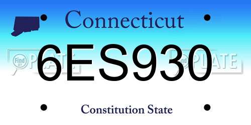 6ES930 Connecticut License Plate