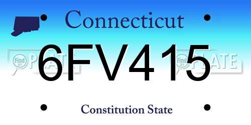6FV415 Connecticut License Plate
