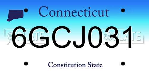 6GCJ031 Connecticut License Plate