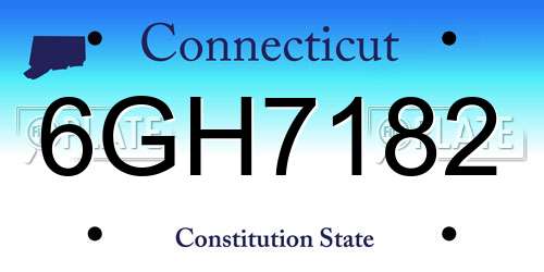 6GH7182 Connecticut License Plate