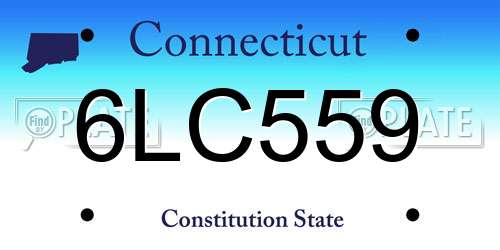 6LC559 Connecticut License Plate