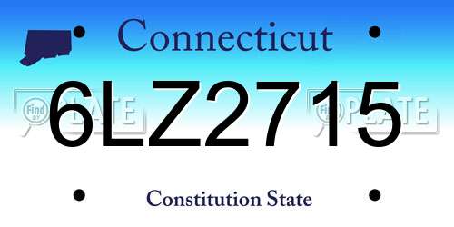 6LZ2715 Connecticut License Plate