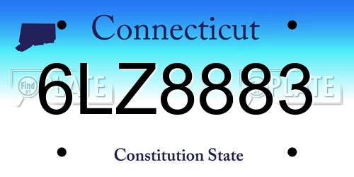 6LZ8883 Connecticut License Plate